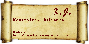 Kosztolnik Julianna névjegykártya